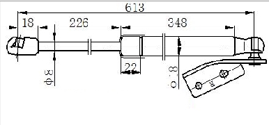 Amortizer gepek vrata 5 vrata (613L-375N) D