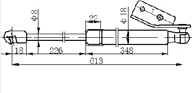 Amortizer gepek vrata 5 vrata (613L-375N) L