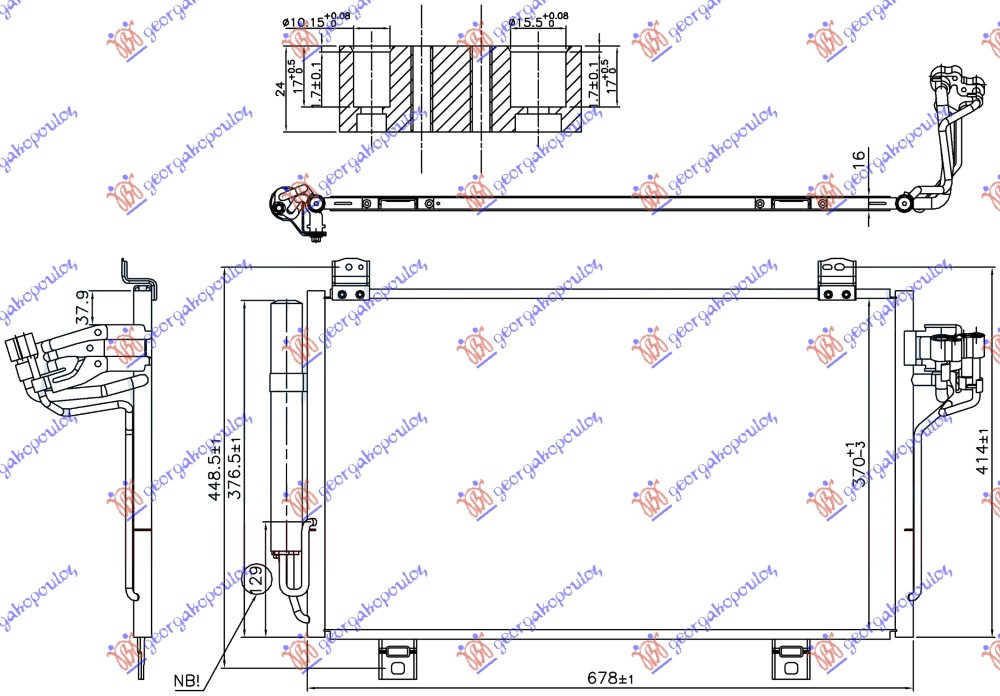 Hladnjak klime 1.5 d dizel (678x370x16) (NISSENS)