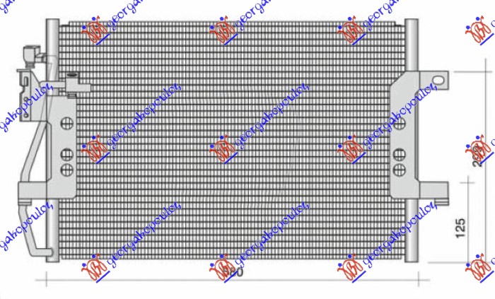 Hladnjak klime 1.6/1.9 benzin - 1.7 cdi dizel (578x376x16)