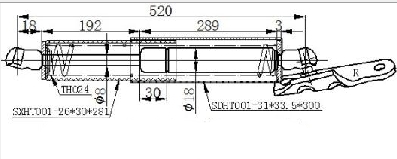 Amortizer gepek vrata (521L-760N)