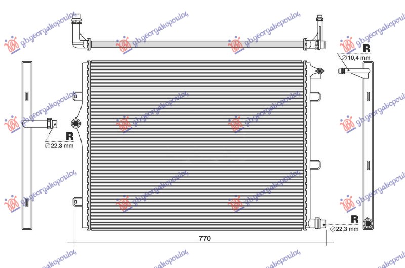 Hladnjak motora dodatni 3.0 benzin hibrid - 3.0 dizel hibrid (650x508)