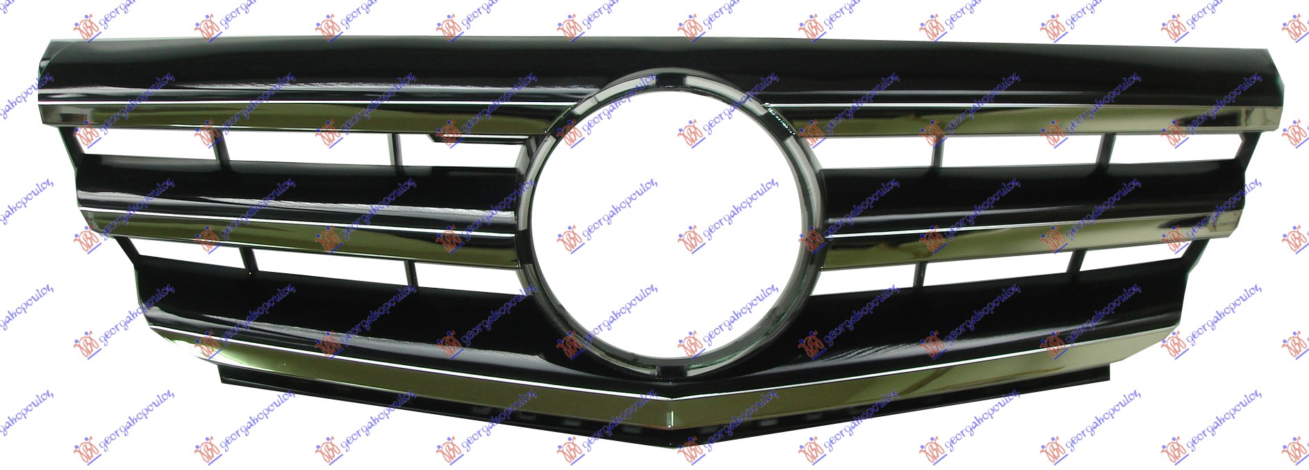 PVC maska hrom/crna