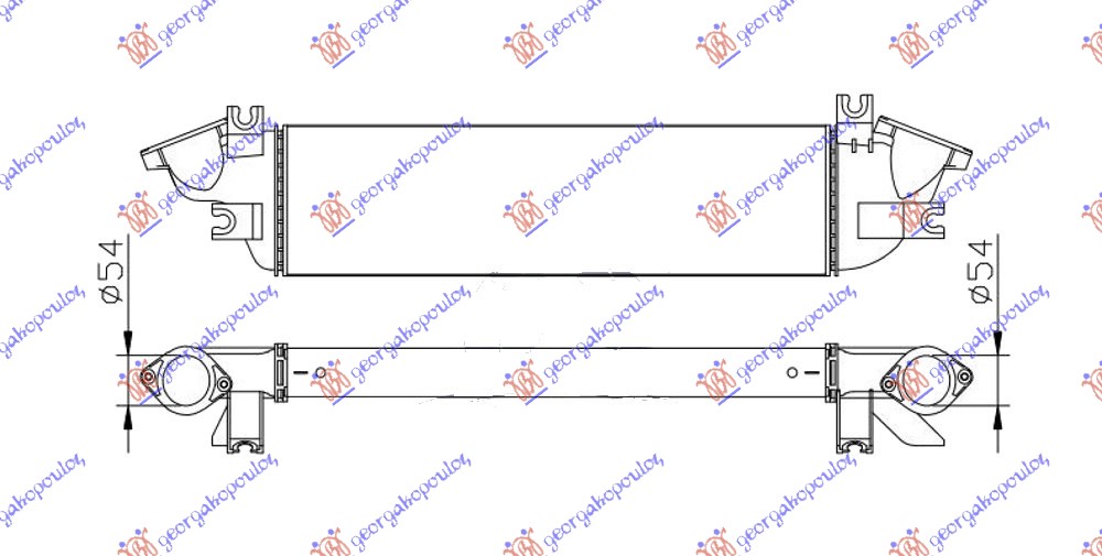 Hladnjak interkulera 2.4 di-d dizel (575x175x50)
