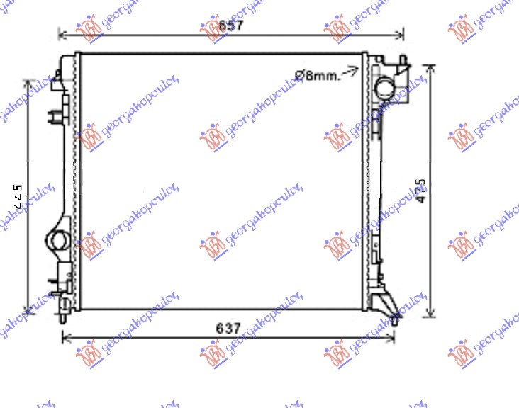 Hladnjak motora 2.0 benzin (MAN/AUTO) / 1.5dCi dizel (MAN) (540x465)