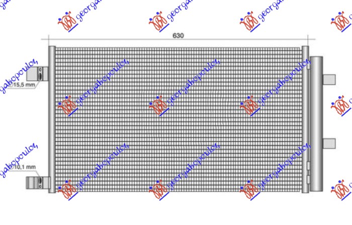 Hladnjak klime 1.5 dci dizel (628x359x12)