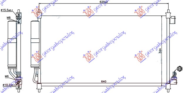 Hladnjak klime 1.6i 16V (610x342x16)