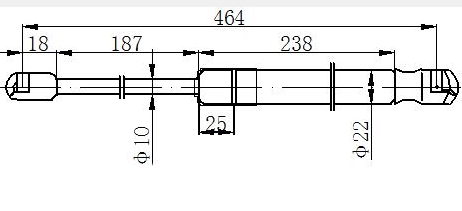 Amortizer gepek vrata (464L-695N)