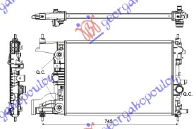 Hladnjak motora 1.6 benzin (AUTO) (58x39)