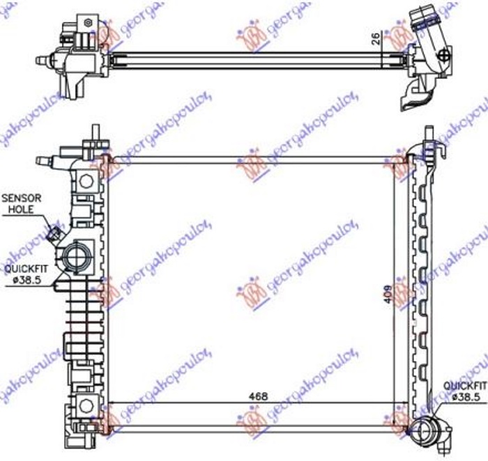 Hladnjak motora 1.3/1.7 cdti (MAN) (47x42.8)