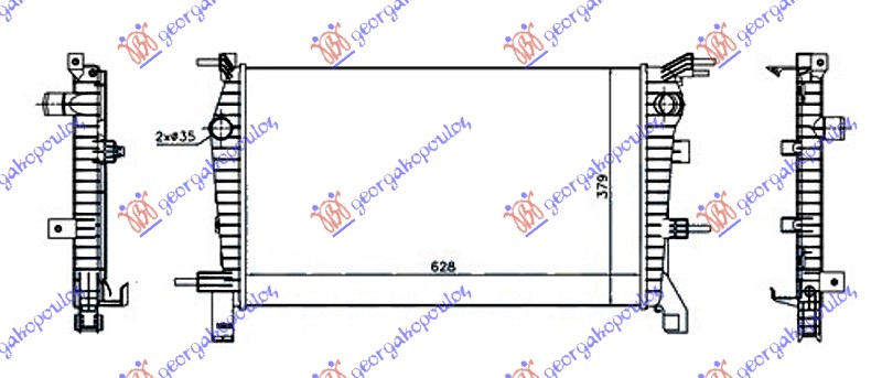 Hladnjak motora 1.6i 16v benzin (MAN) (H4M) (630x380)