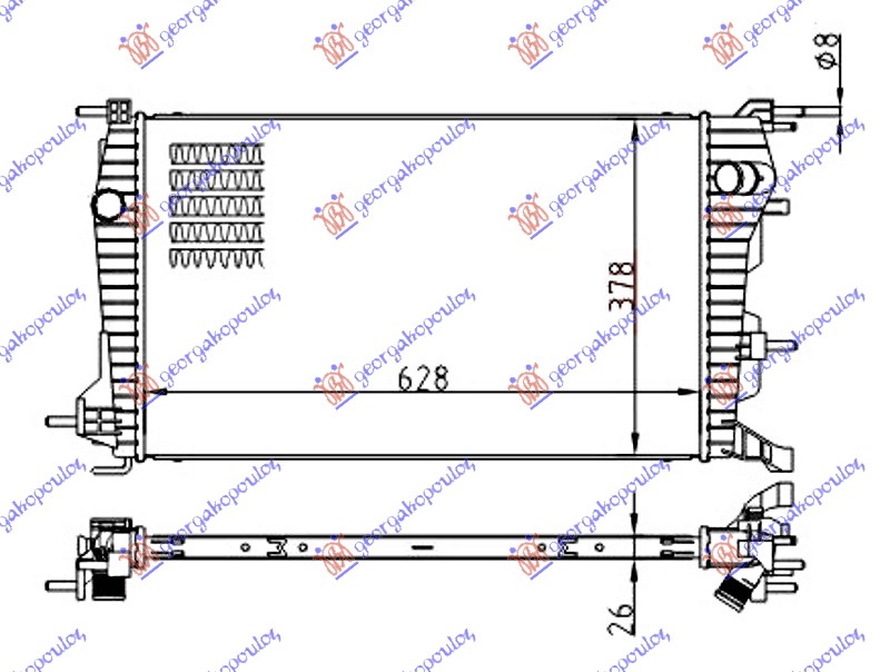 Hladnjak motora 1.5 dci (MAN) dizel (630x380)