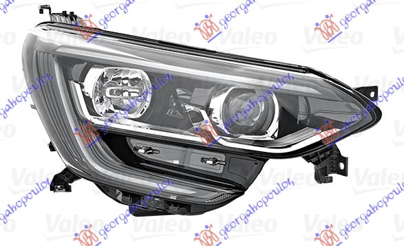 Far električni (H7/H7) crni sa LED dnevnim svetlom (VALEO) D