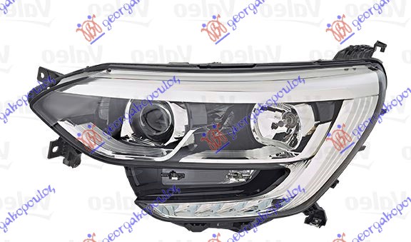Far električni (H7/H7) hrom sa LED dnevnim svetlom (VALEO) L
