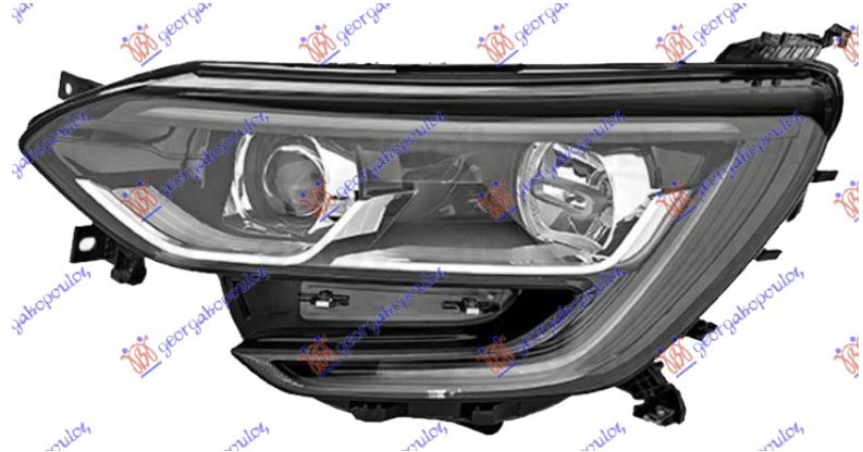 Far električni crni (H7/H7) sa LED dnevnim svetlom (TYC) L