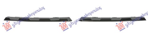Lajsna PVC maske gornja hrom (SET 2 KOM)