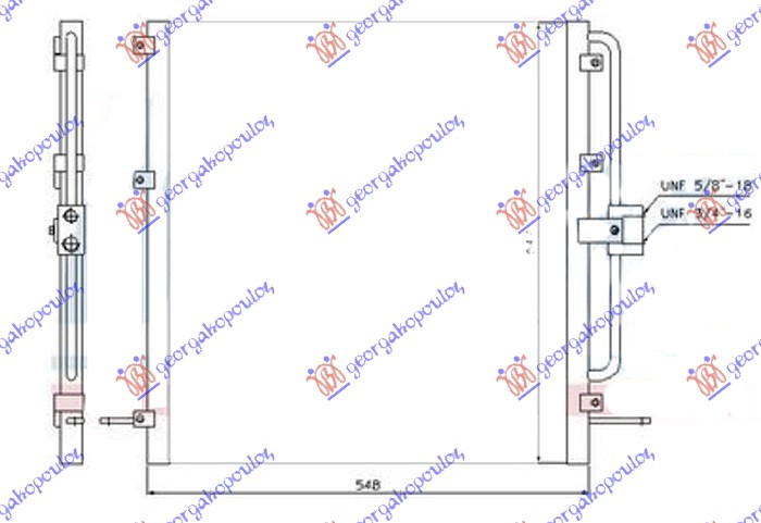 Hladnjak klime 4.0/4.6i V8 benzin - 2.5TD dizel (548x547x22)