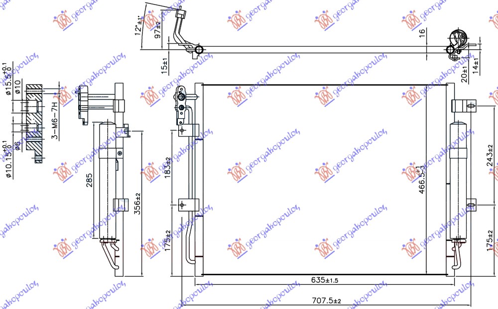 Hladnjak klime 3.0 td dizel (635x466x16) 2010-