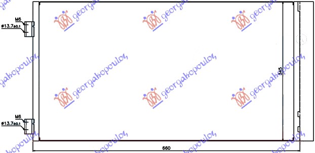 Hladnjak klime benzin/dizel (625x330x12)