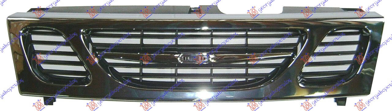 PVC maska hrom/crna