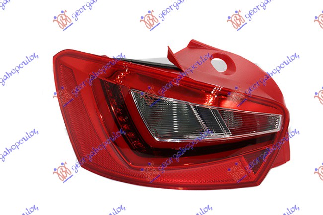 Stop lampa 5 vrata (LED) (CRVENO KUCISTE) L