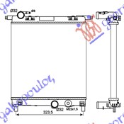 Hladnjak motora 1.0i 12V (35x36x1.9)