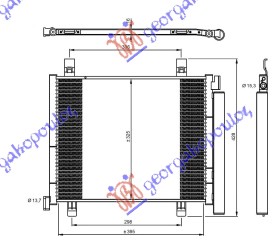 Hladnjak klime 1.0i 12V (400x330x16)