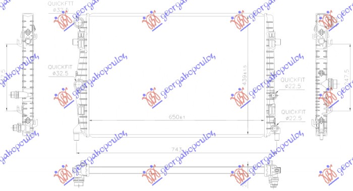 Hladnjak motora 1.0 TGI/1.0 tsi benzin - 1.6 TDI dizel (MANUELNI/AUTOMATSKI) (650x439)
