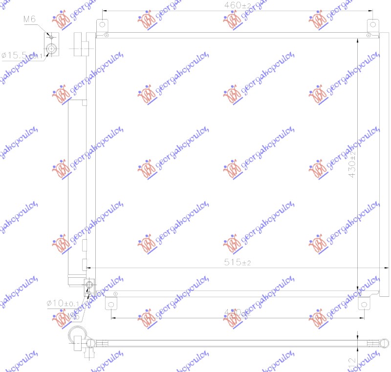 Hladnjak klime 1.2 benzin (500x430x12)