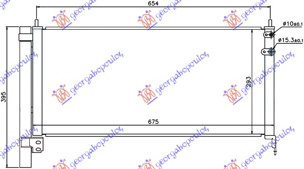 Hladnjak klime 1.8i 16V hibrid (640x29x16)