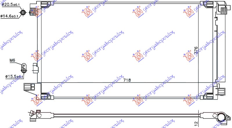 Hladnjak klime 1.8 hibrid benzin (675x375x12)