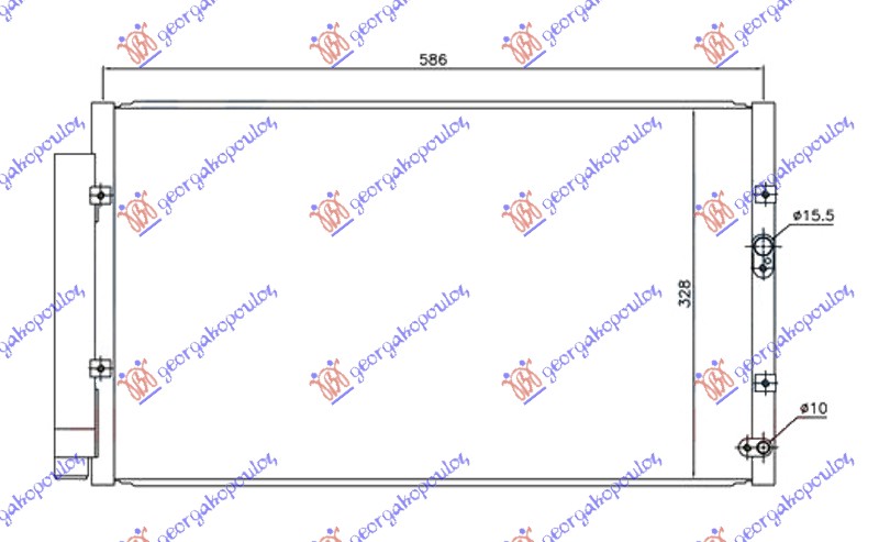 Hladnjak klime 2.0i benzin MAN (565x325x16)