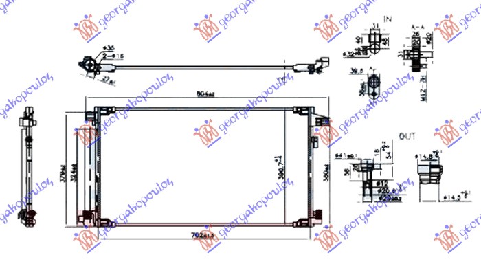 Hladnjak klime 1.8 hibrid benzin (670x370x12) (VALEO)