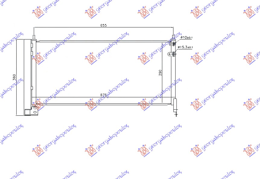 Hladnjak klime 1.8 hibrid (AUTO) (675x29x16)