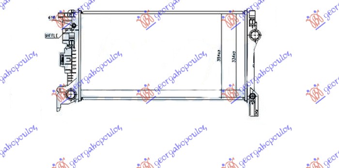 Hladnjak motora 2.0 benzin/hibrid / 2.0 dizel (MAN/AUTO) (653x334) (NISSENS) (NISSENS)