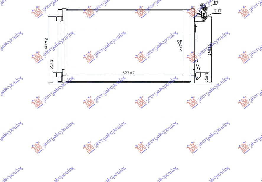 Hladnjak klime benzin/dizel (70.0x37.7x16) 2015-