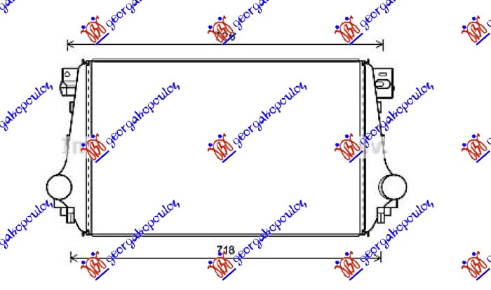 Hladnjak interkulera 2.0 dizel - 2.0 tsi benzin (620x400x30)