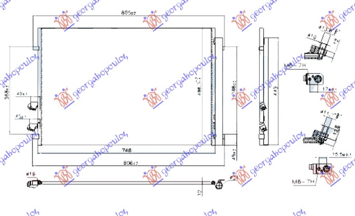 Hladnjak klime za sve modele dizel (700x480x12)