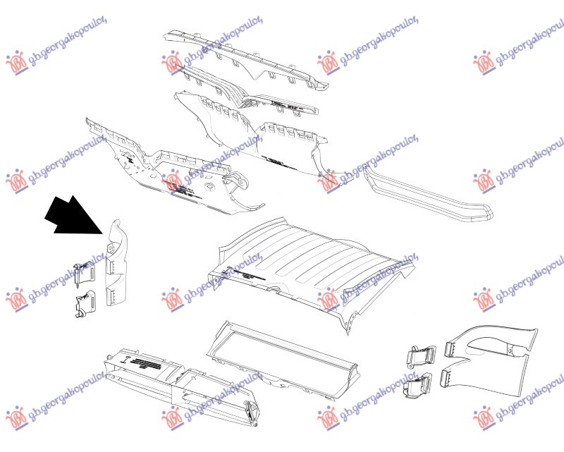 Usmerivač vazduha unutrašnji plastični (ZA KOCNICU) -2021 D